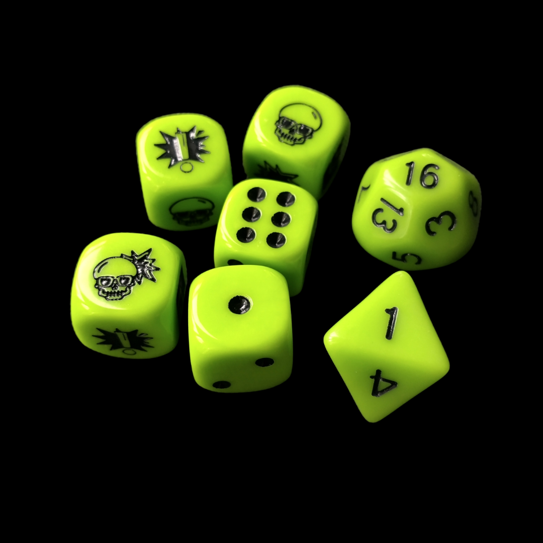 Green Dice for use in Blood Bowl