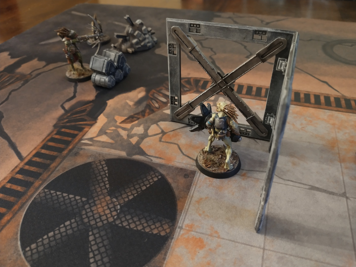 Industrial Sci-Fi Playmat for use in Kill Team and CyberPunk Red Alternate Design
