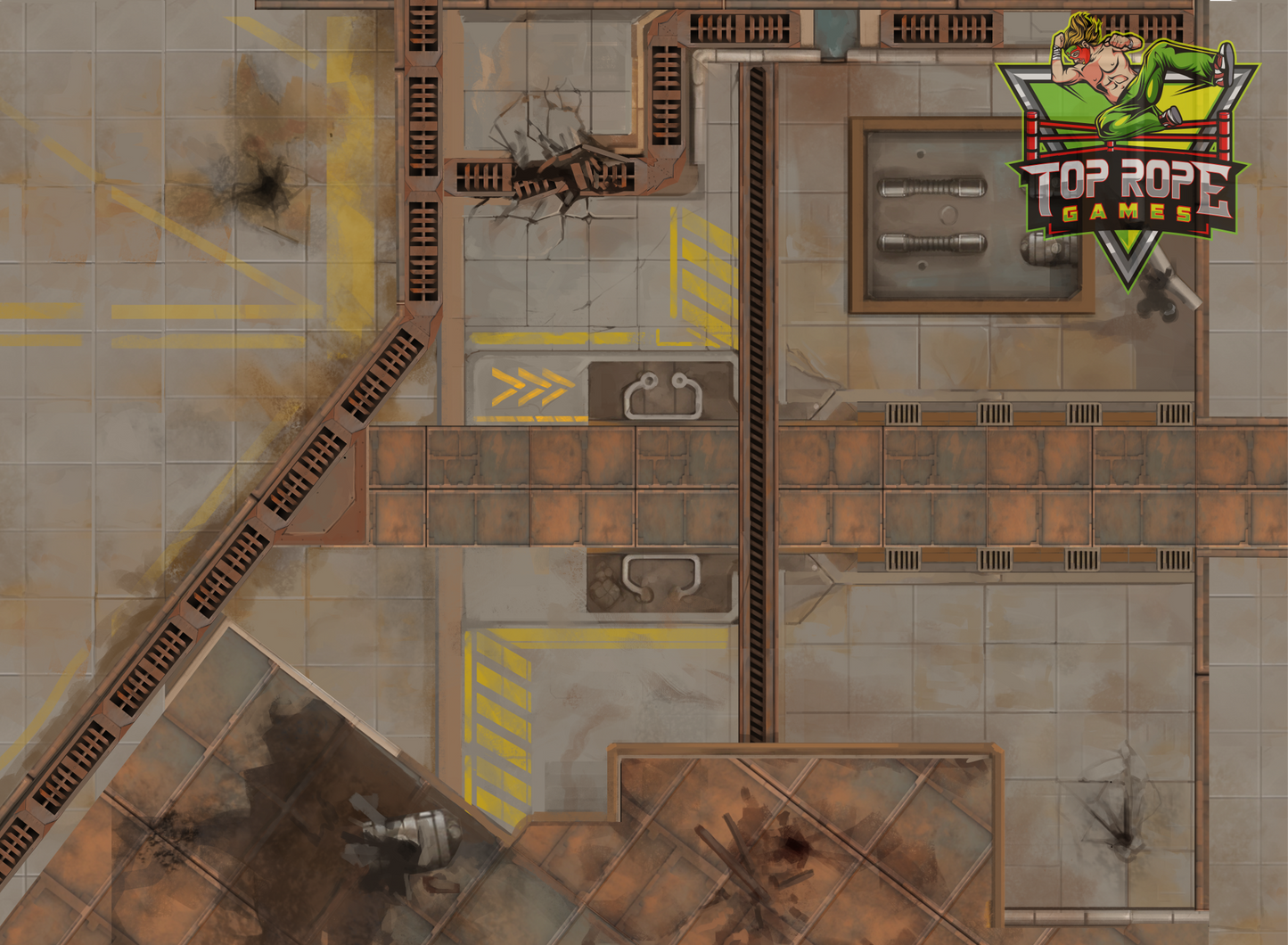 Industrial Sci-Fi Playmat for use in Kill Team and CyberPunk Red
