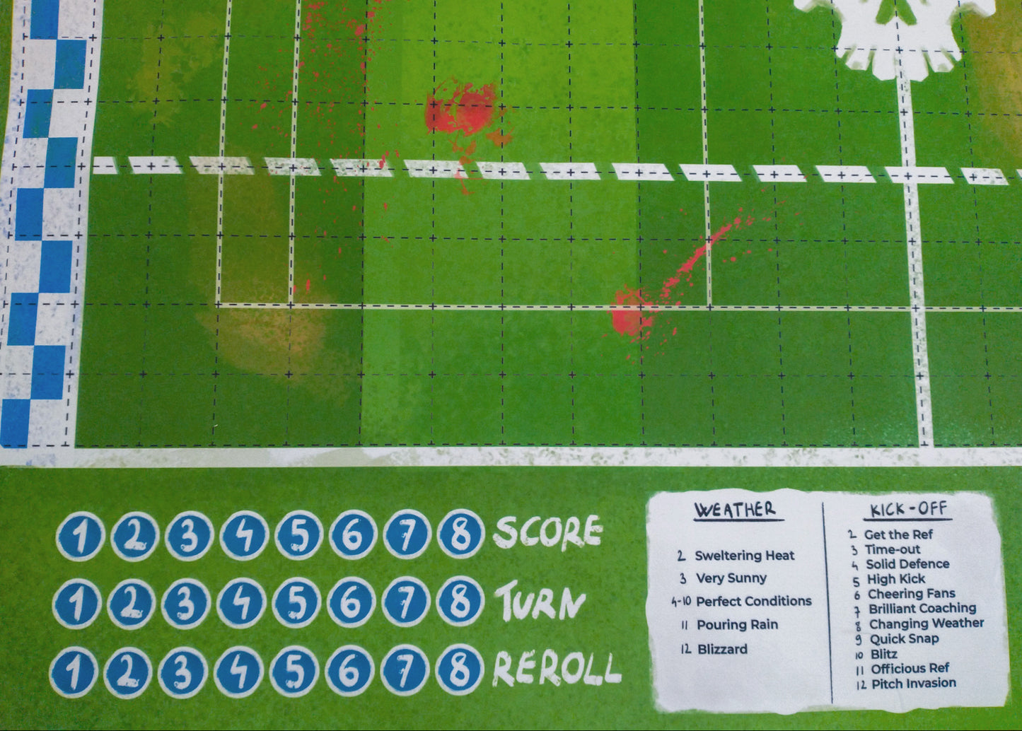 Blood Bowl Compatible Pitch / Play Mat - Combination 11's and 7's